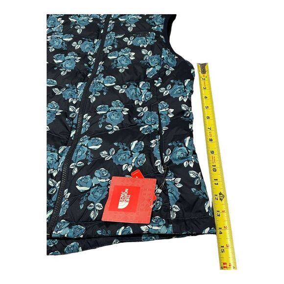 NWT‎ The North Face Women's 550 Goose Down Puffer Vest Blue Floral Insulated S - Picture 6 of 16